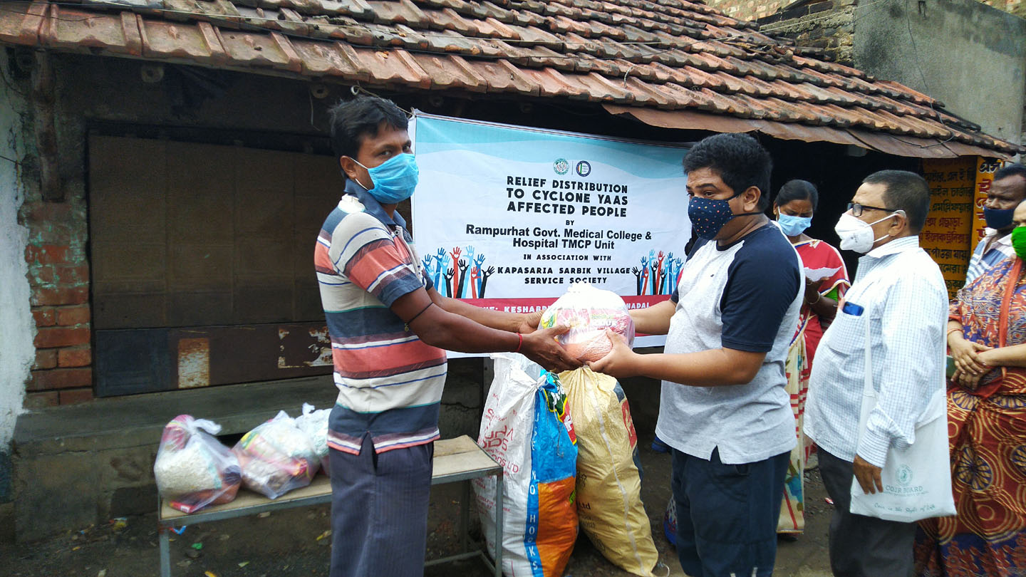 Relief Distribution To Cyclone Yass Affected People